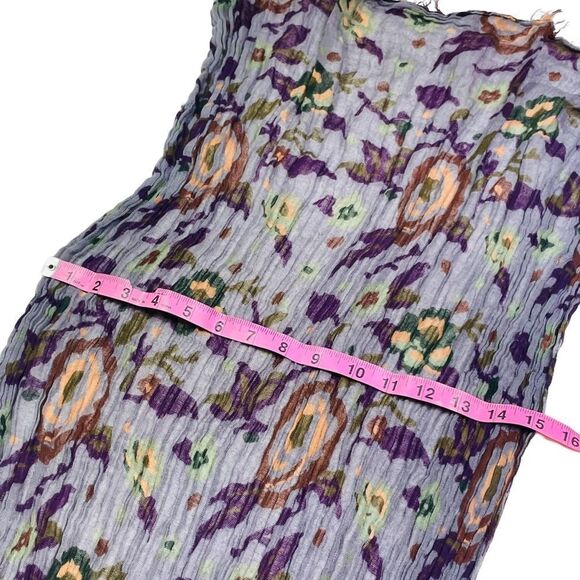 10/$25🦋 Gray & Purple Floral Fringe Scarf - Picture 9 of 10